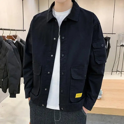 Veste saharienne homme chic noir profil