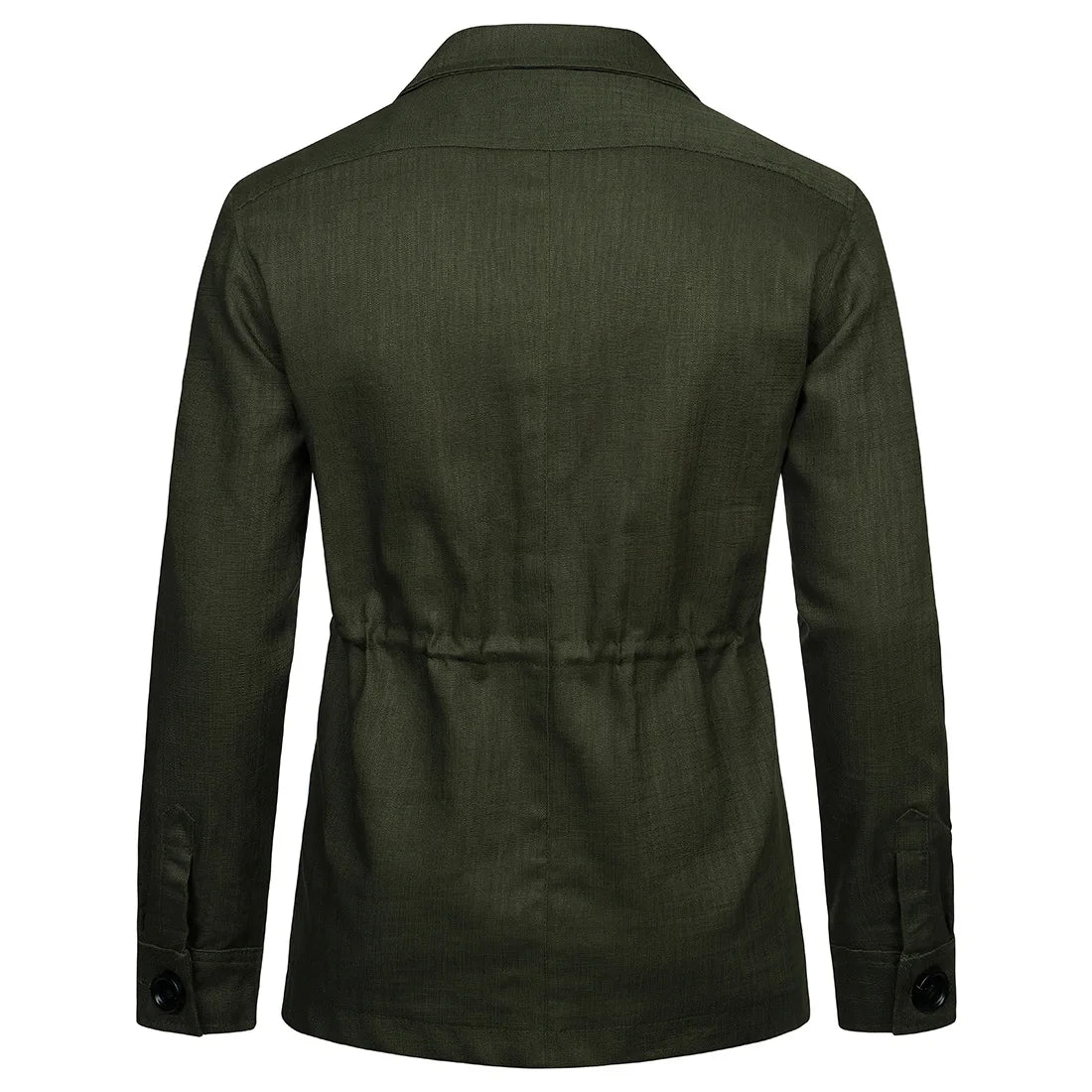 Veste saharienne homme kaki de dos
