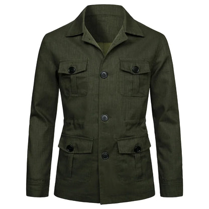 Veste saharienne homme kaki de face