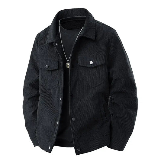 Veste saharienne homme noire de profil