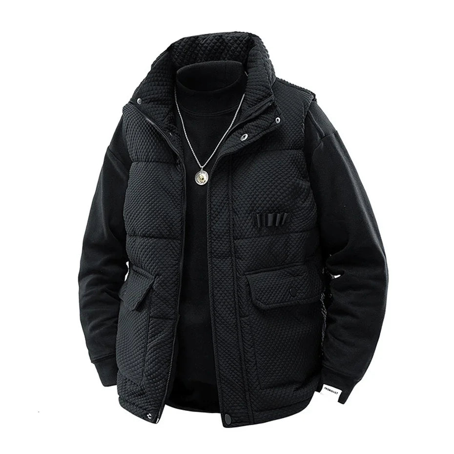 Veste saharienne homme sans manche noir