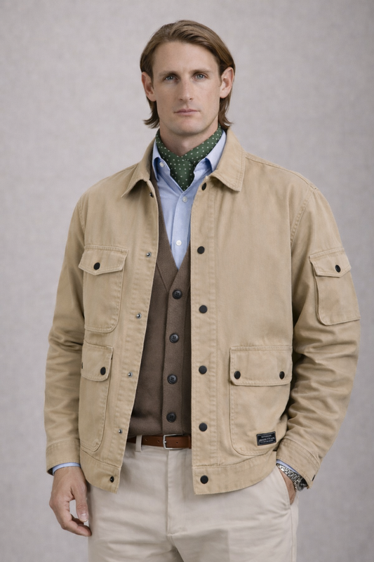 Veste saharienne homme chic