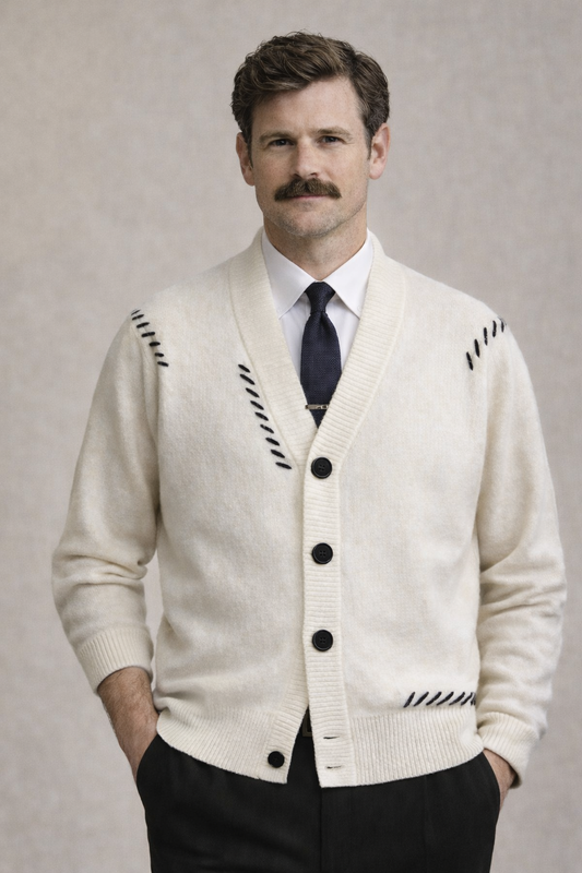 Cardigan homme col V