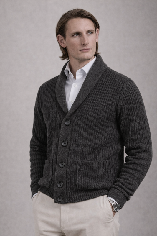 Cardigan en maille épaisse homme