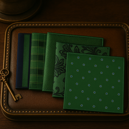 pochette costume vert