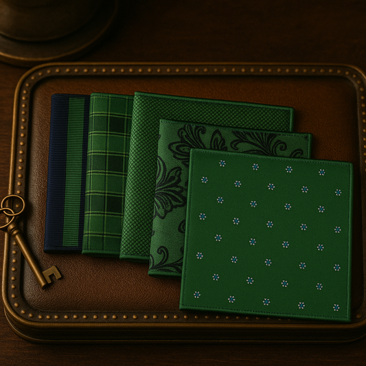 pochette costume vert