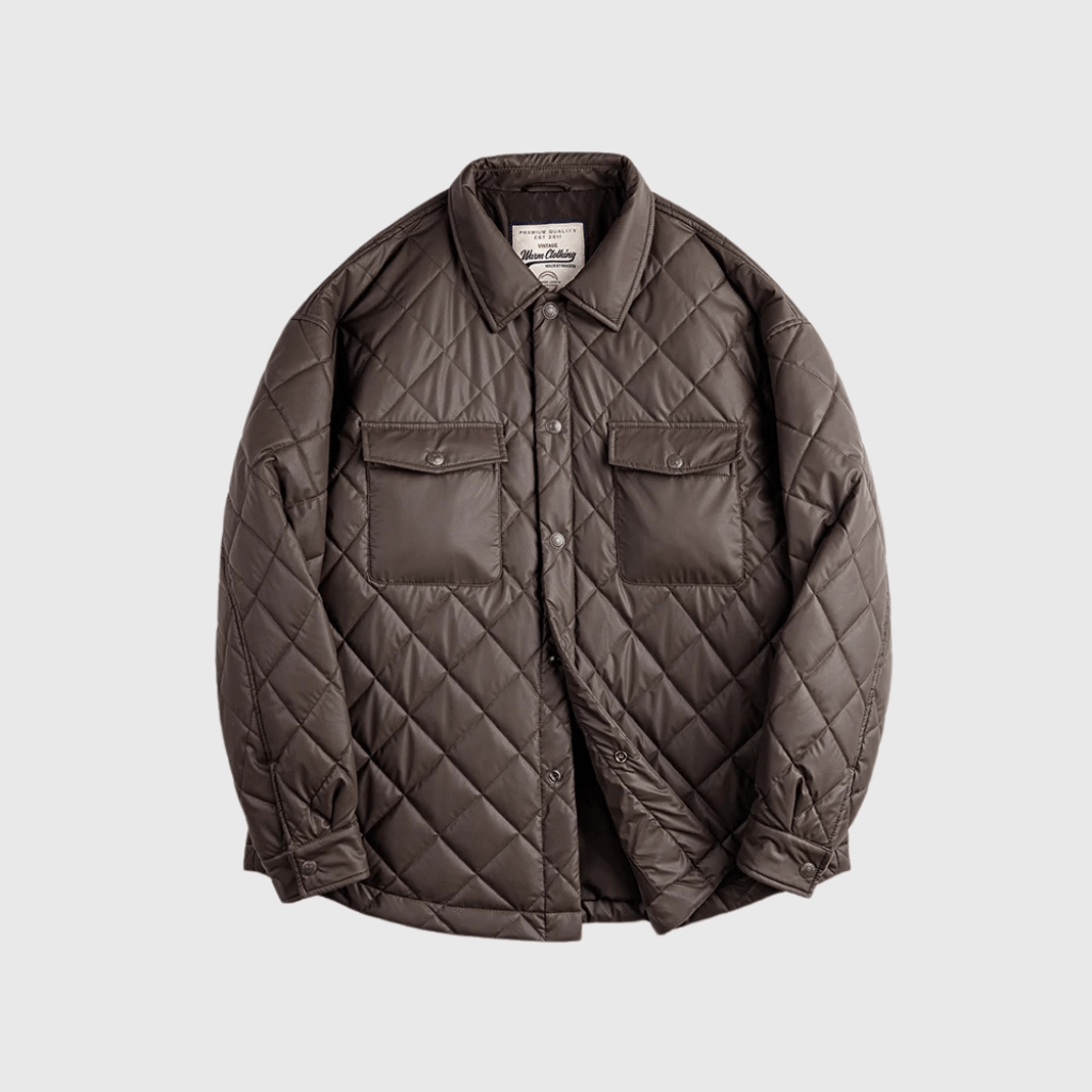 veste matelassée marron homme