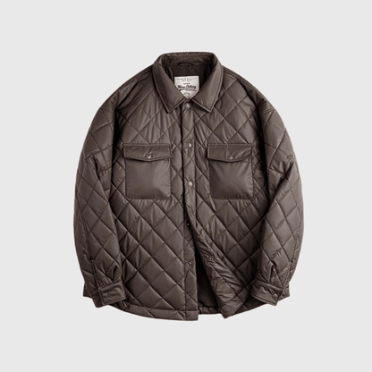 veste matelassée marron homme
